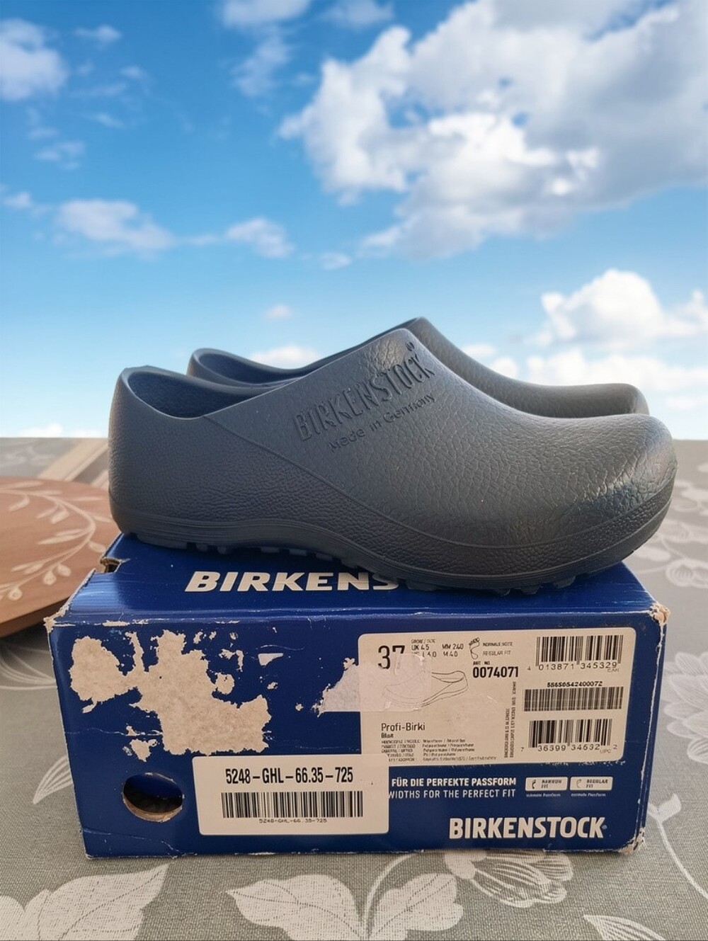 Birkenstock Prof-Berki NEW Size Women's 6 Men's 4 Regular Fit Blue Work Shoes